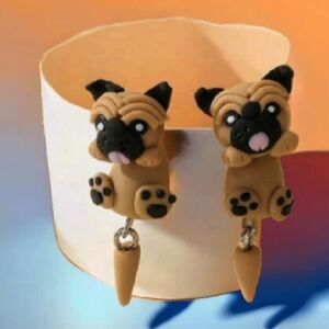 Dog PUG Earrings   